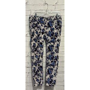 Free People Blue Floral Straight Leg Pants